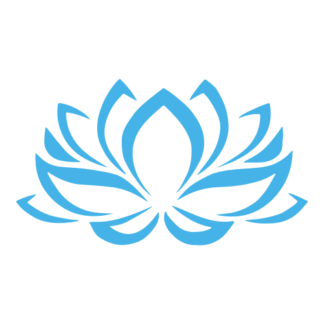 Lotus Flower Decal (Baby Blue)